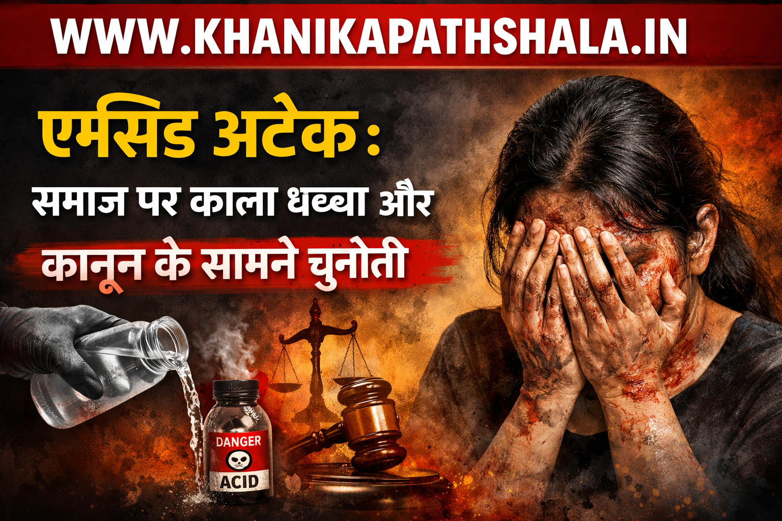 Read more about the article एसिड अटैक: समाज पर काला धब्बा और कानून के सामने चुनौती